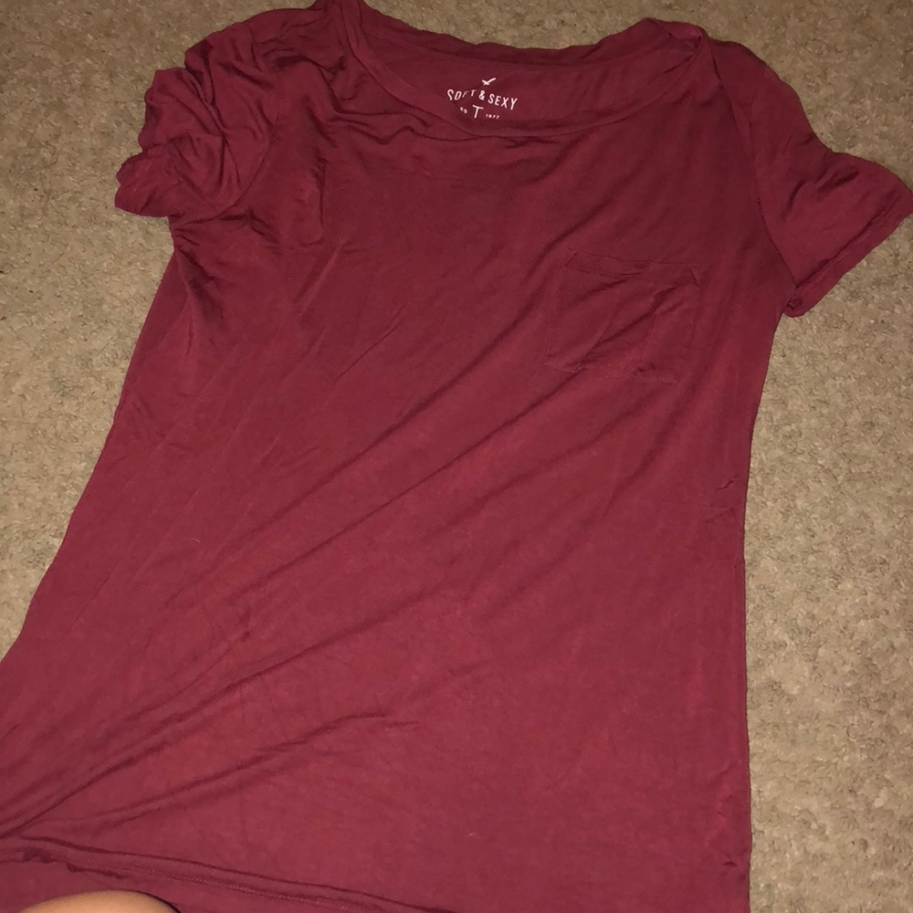 basic swoop neck tee